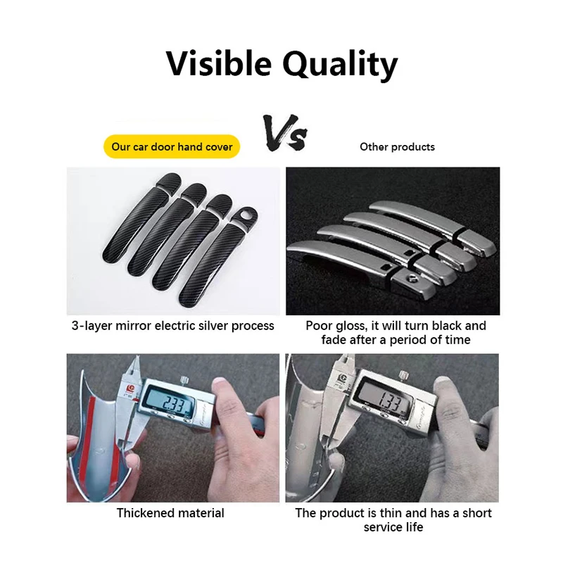 Car Door Handle Cover Trim For Honda CRV CR-V CR V 3 MK3 III 2007~2011 Hand Cover Chromium Styling Car Exterior Part Accessories