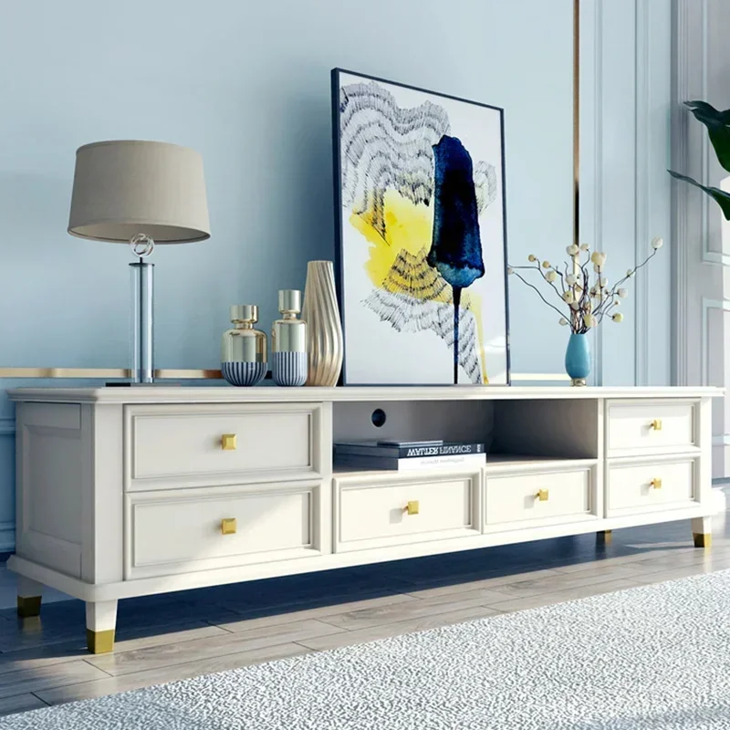 Nordic White Tv Cabinet Home Modern Versatile Wood Storage Handles Drawers  Moderno Furniture