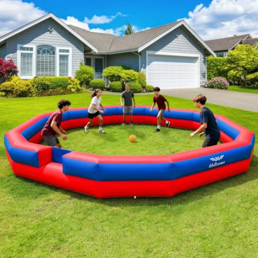 22피트 풍선 가가볼 피트 아레나, 휴대용 가가볼 코트 (내장형 송풍기 포함), 실내외 팀 빌딩 행사 및 뒷마당용