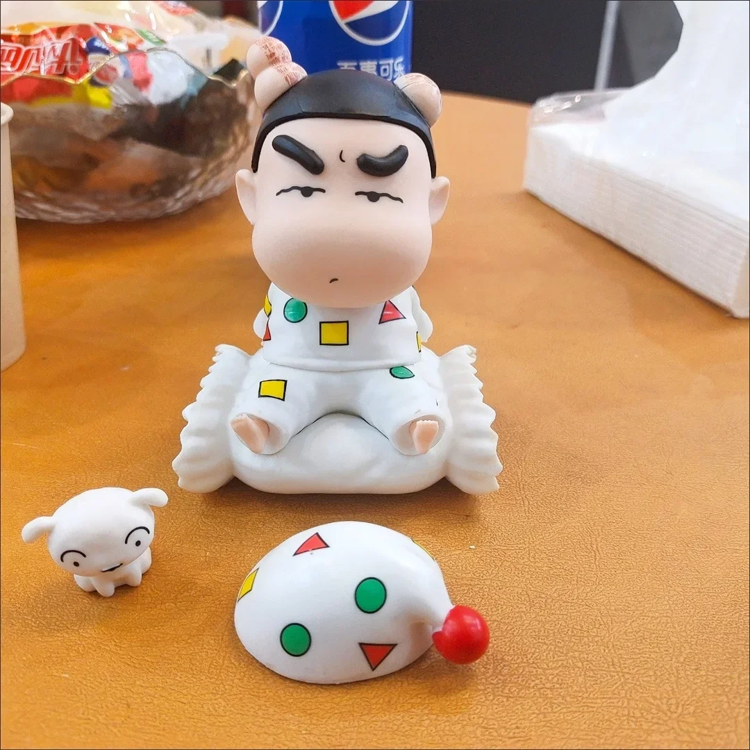 Nuevo 10cm Anime Crayon Shin-Chan Gk Beaten Shinnosuke Nohara Noob pijamas almohada modelo adornos colección periférica juguetes de regalo