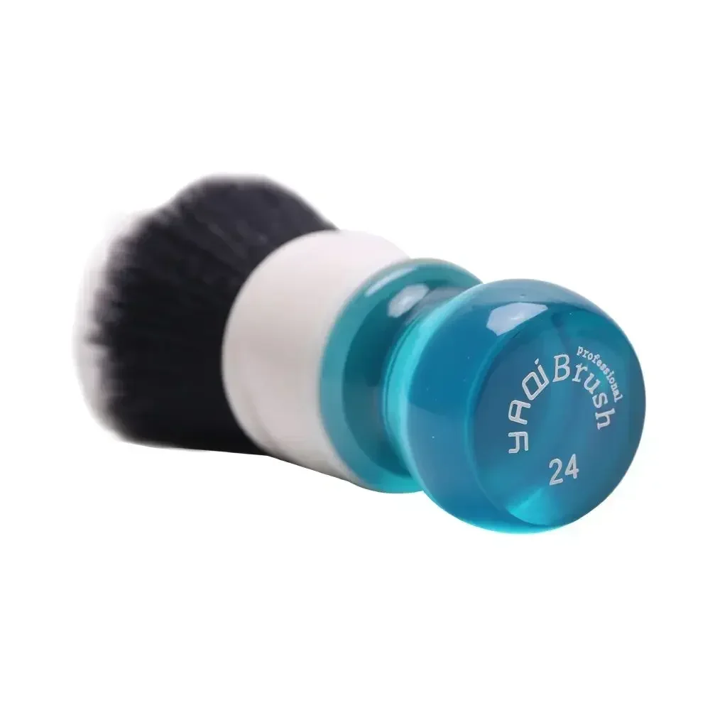 Aqua Tuxedo-brocha de afeitar de pelo sintético para hombre, brocha de afeitar húmeda, brochas de afeitar húmedas, brocha de afeitar de viaje Yaqi, 24mm