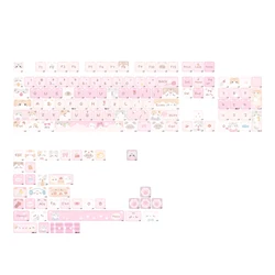 KiiBOOM x Maorbeng Meow Meow Squad Keycaps 141 Keys PBT MAO Profile Keycaps Set for Mechanical Gaming Keyboard