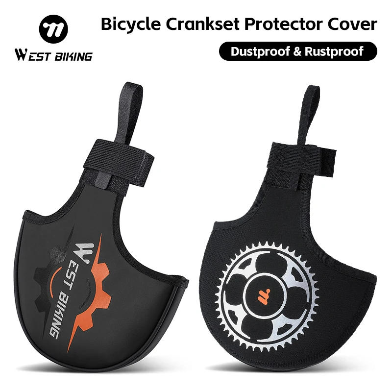 

WEST BIKING Bicycle Crankset Protector Cover Waterproof Road Bike Chain Flywheel Guard Protector Cover Bicycle Accessory