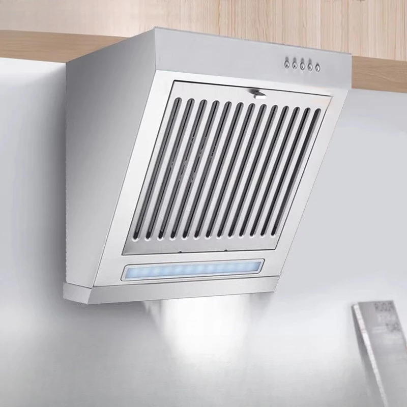 

Range hood for household use large suction and small size apartment kitchen removable oil net simple side suction range hood