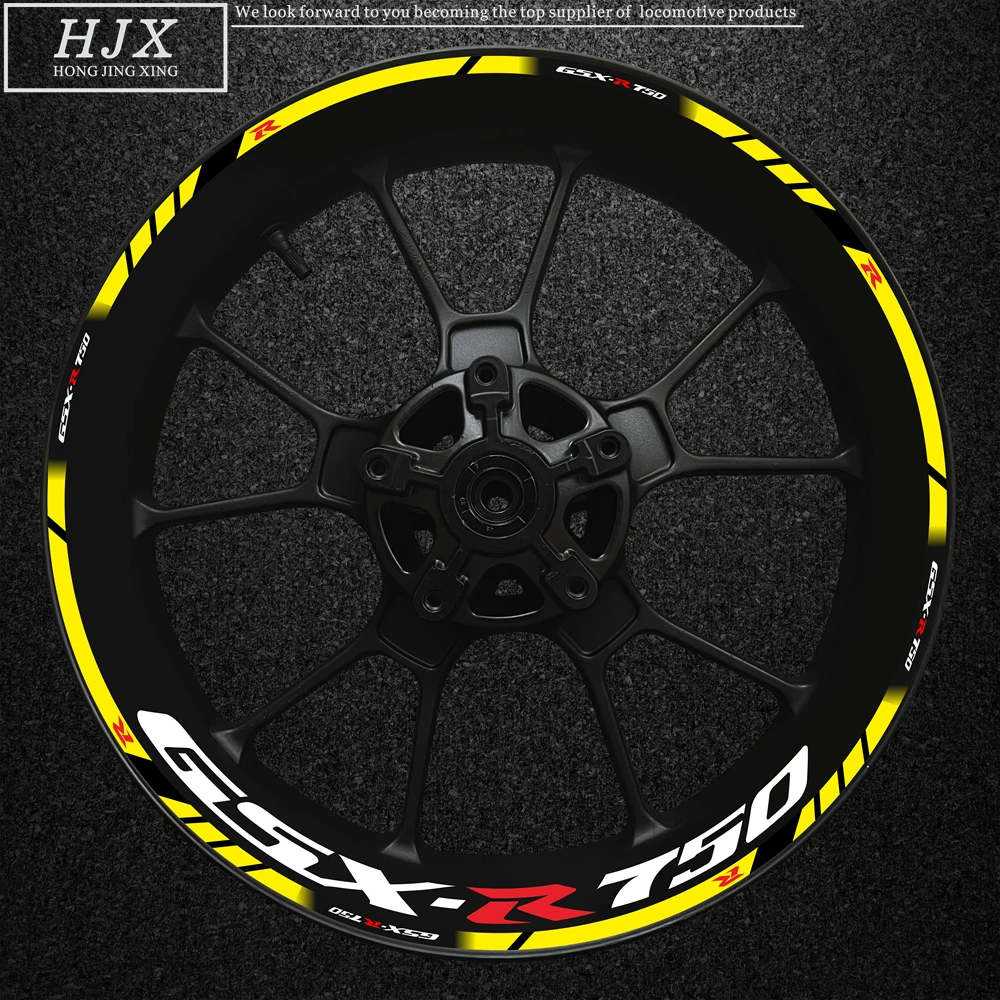 Suitable for Suzuki 17 inch wheels on motorcycles, GSX-R750 decal Gsxr 750r decorative wheel rims complete set