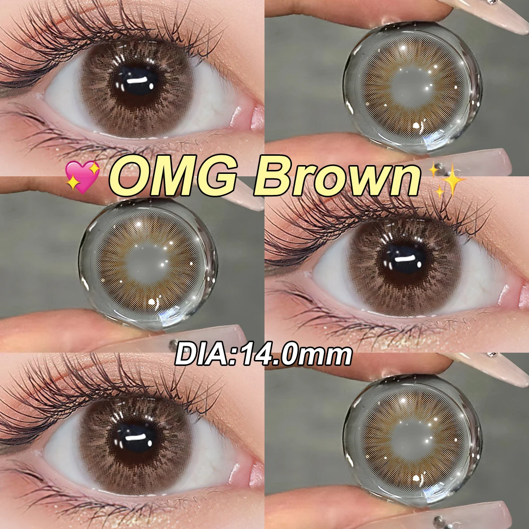 (0.00~-6.00) MAGISTER 14.0mm OMG Color Contact Lenses With Power Simulate Natural Pupil Colored Contact Lenses For Eyes 6 Months