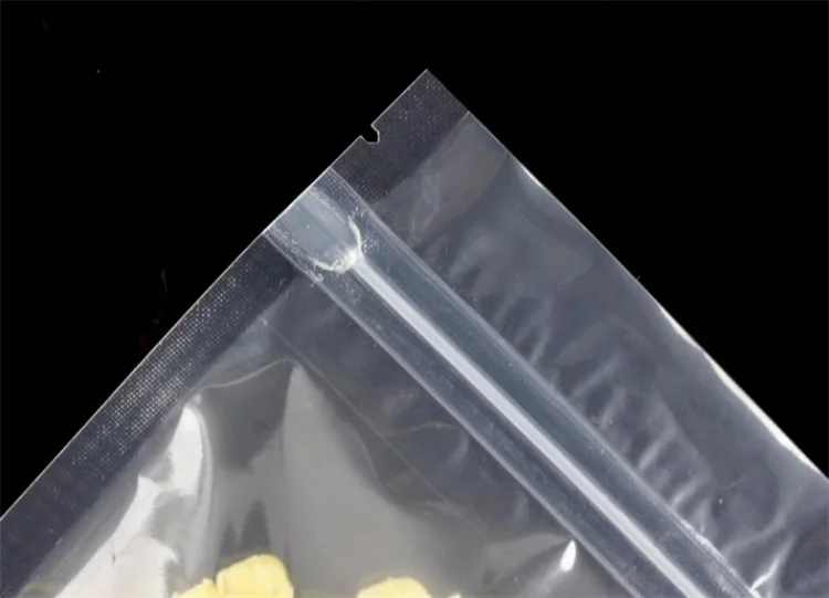 100PCS High Clear Stand up Plastic Zipper Packaging Bag Resealable Snack Sugar Candy Coffee Dried Fruit Gifts Storage Pouches