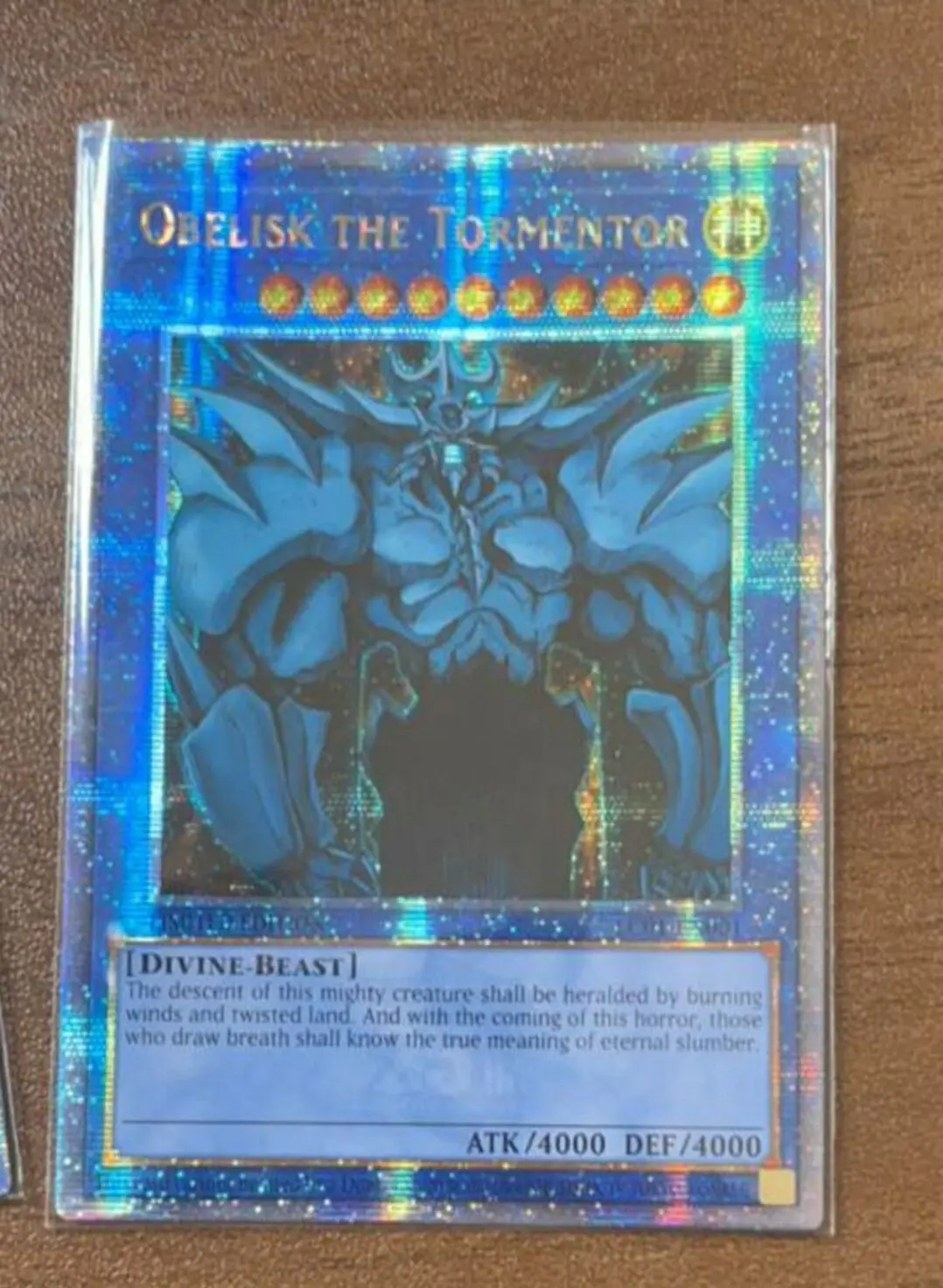 Yugioh Master Duel Monsters LC01-EN001 obelisco the Tormentor 25th Quarter Century Secret English TCG Collection Mint Card