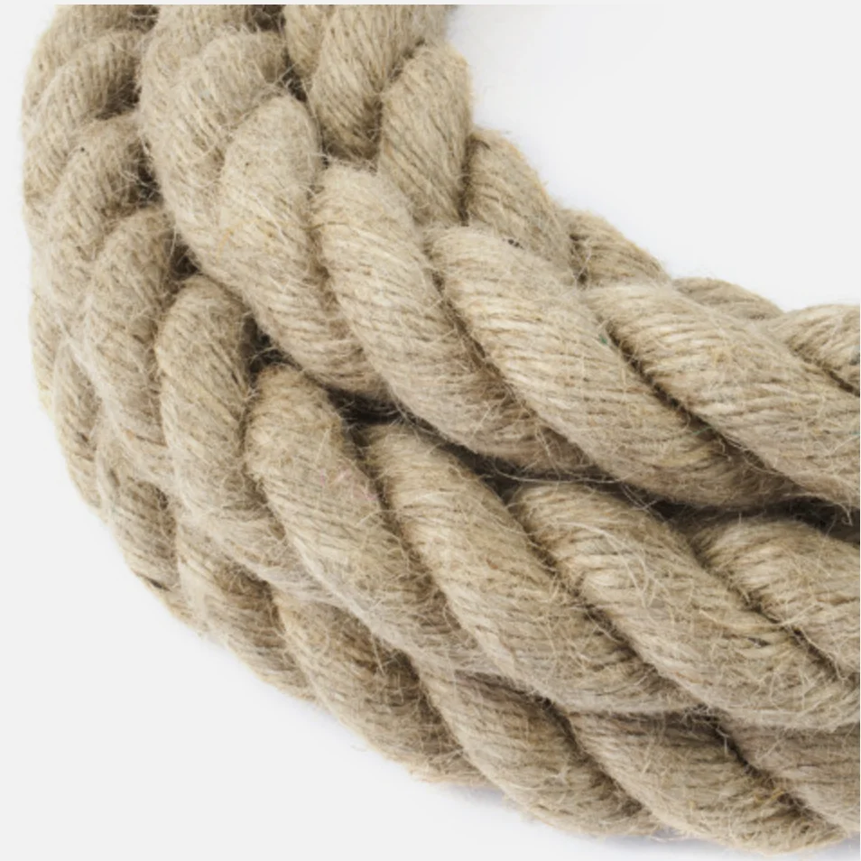 45MM Jute Hemp Rope, 4-Ply Thick Natural Cord, 10M Brown Jute String Twin
