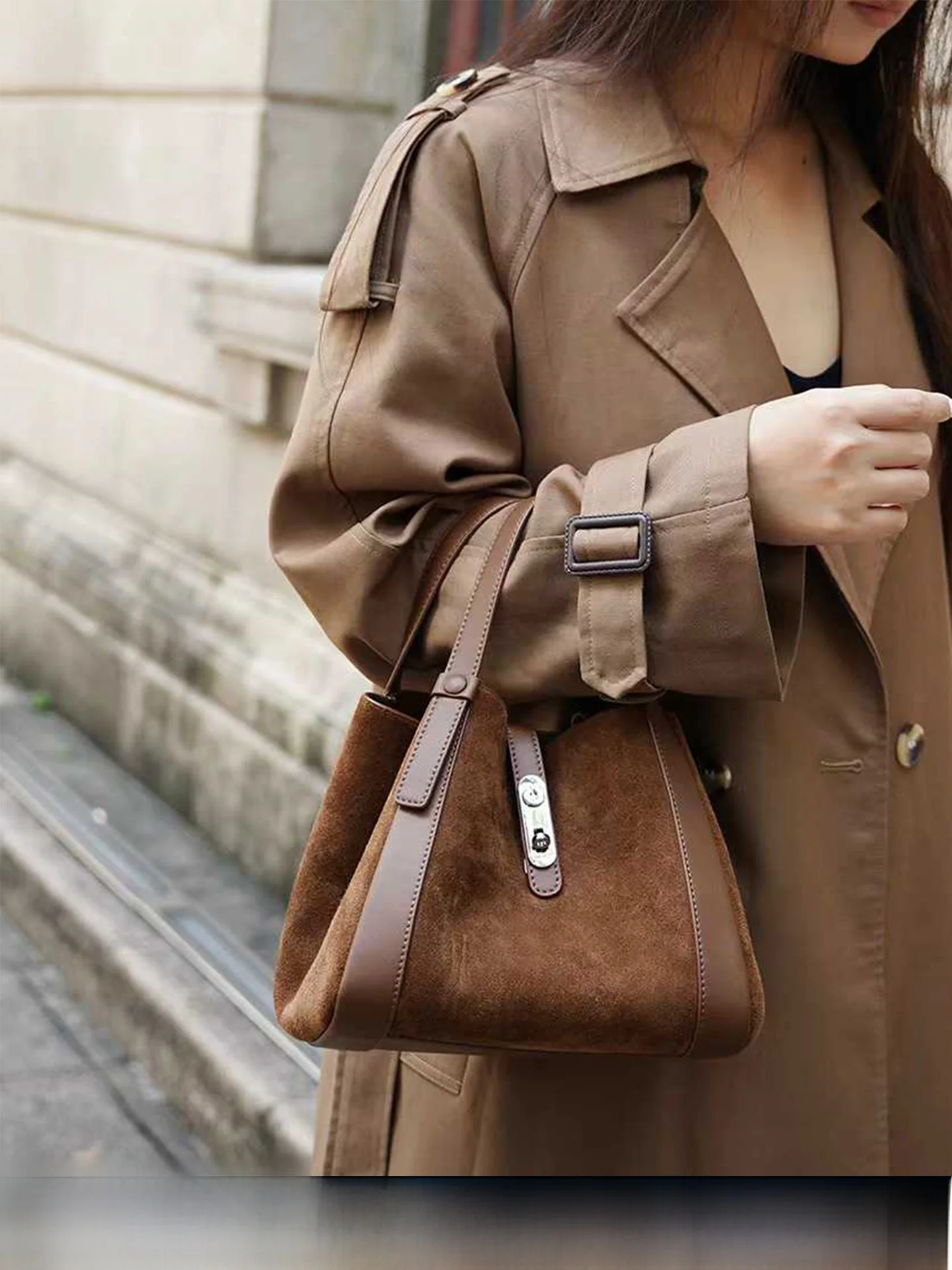 

Женская осенне-зимняя новинка: сумка-корзина из матовой кожи большой вместимости, для повседневного использования, на одно плечо, через плечо