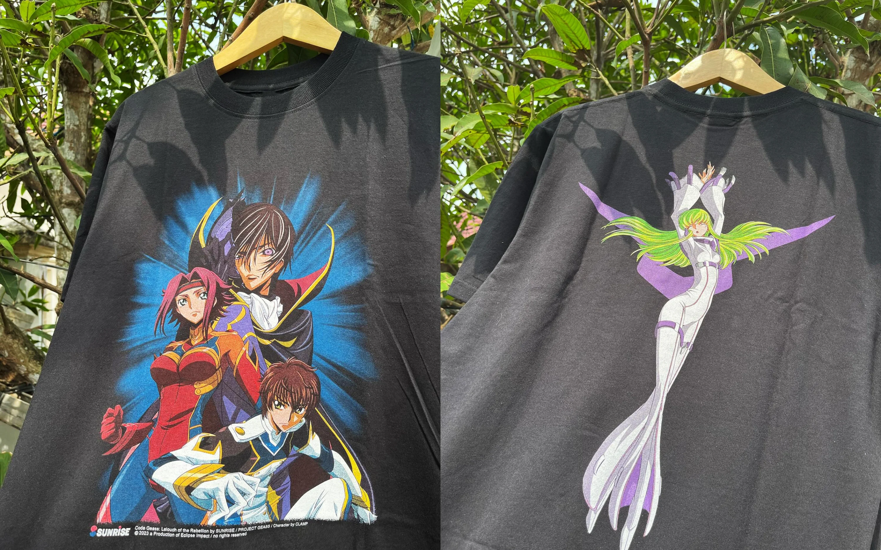 Vintage Code Geass Anime Lelouch Kallen Suzaku Sonnenaufgang Grafik T-Shirt Baumwolle Herren Damen T-Shirt Sommer Streetwear – Detail 6