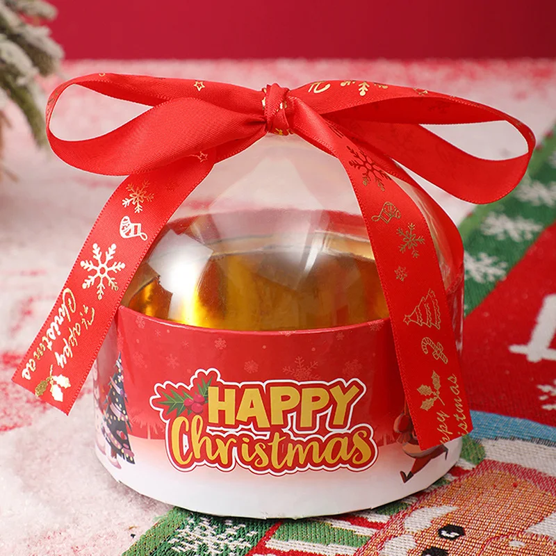 Candy Apple Box with Clear Windows Cookies Chocolate Cake Package Containers for Christmas