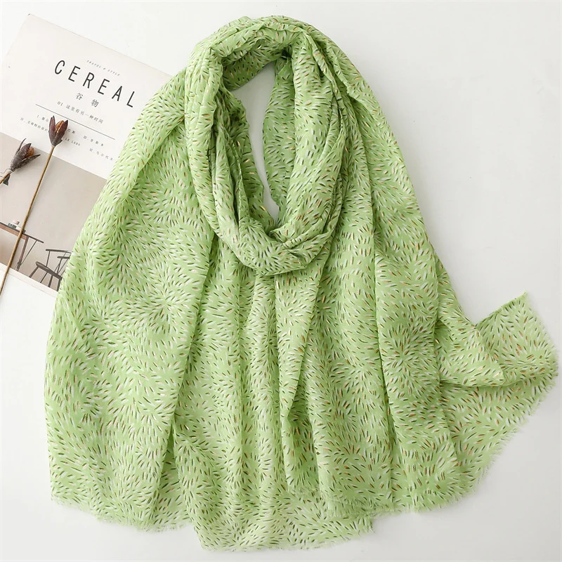 Ear Of Wheat New Fashion Luxury Ladies Women Scarf Female Cotton Linen Shawl Tassel Four Seasons Versatile Muslim Hijab 90*180cm