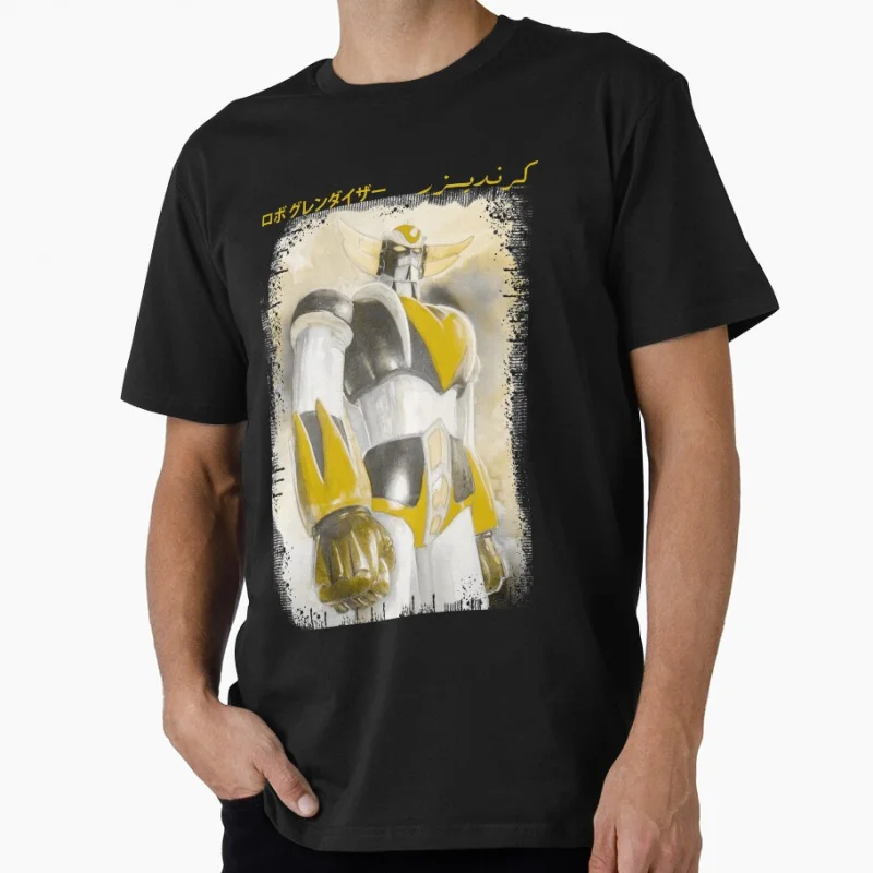 

Grendizer - Goldrake UFO Robot Classic Mecha Anime Gift t shirt for man Y2K clothes 100% cotton All size Tops S-6XL Cartoon Tee