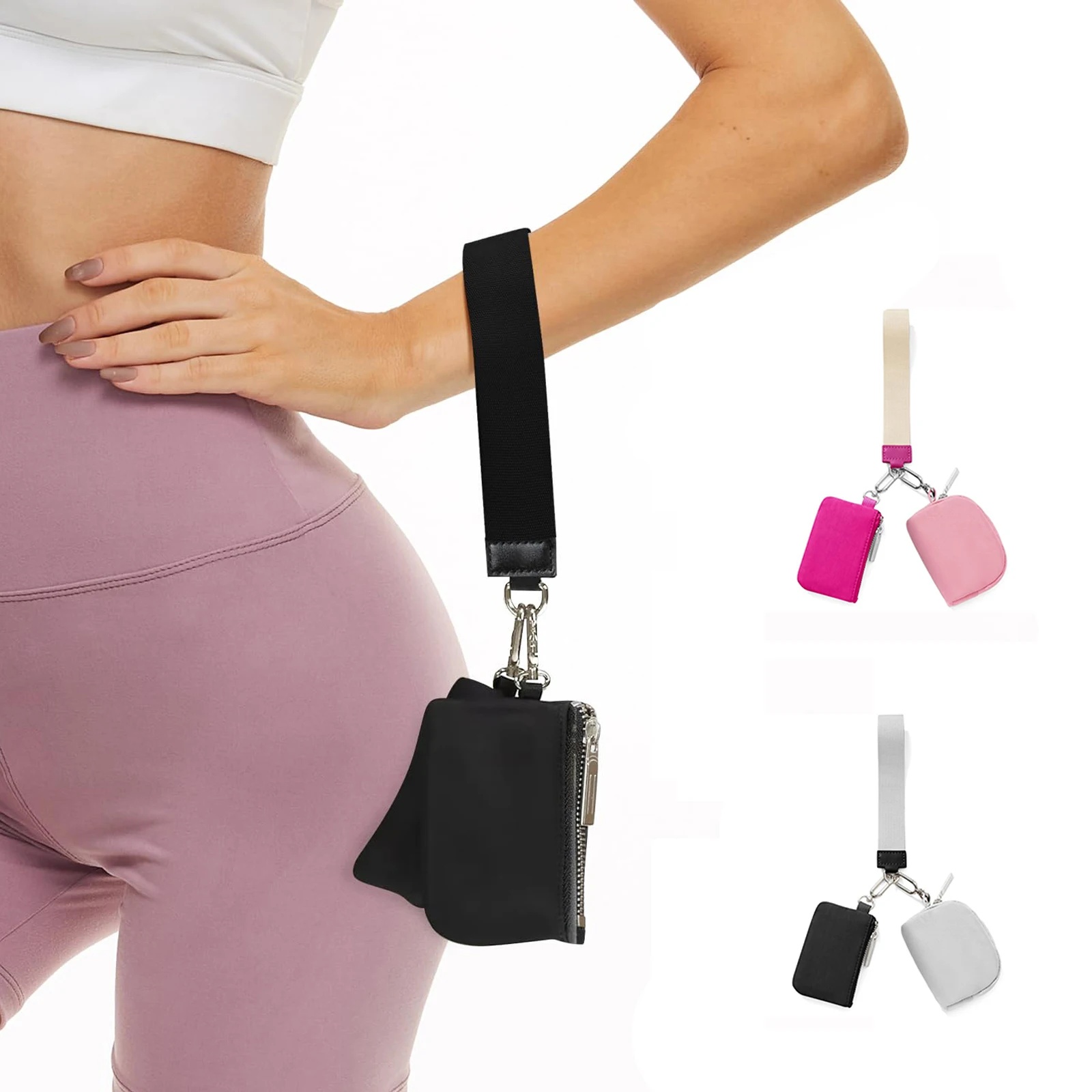 

Mini Wallet Detachable for Women, Dual Pouch Wristlet Portable Wallet Coin Purse Mini Women Coin Pocket