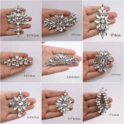 1pc Crystal Iron On Diamond Patch Applique Heat Patches Glue On Rhinestones DIY Hair Clips Clothing T-Shirt Women'S Accessories