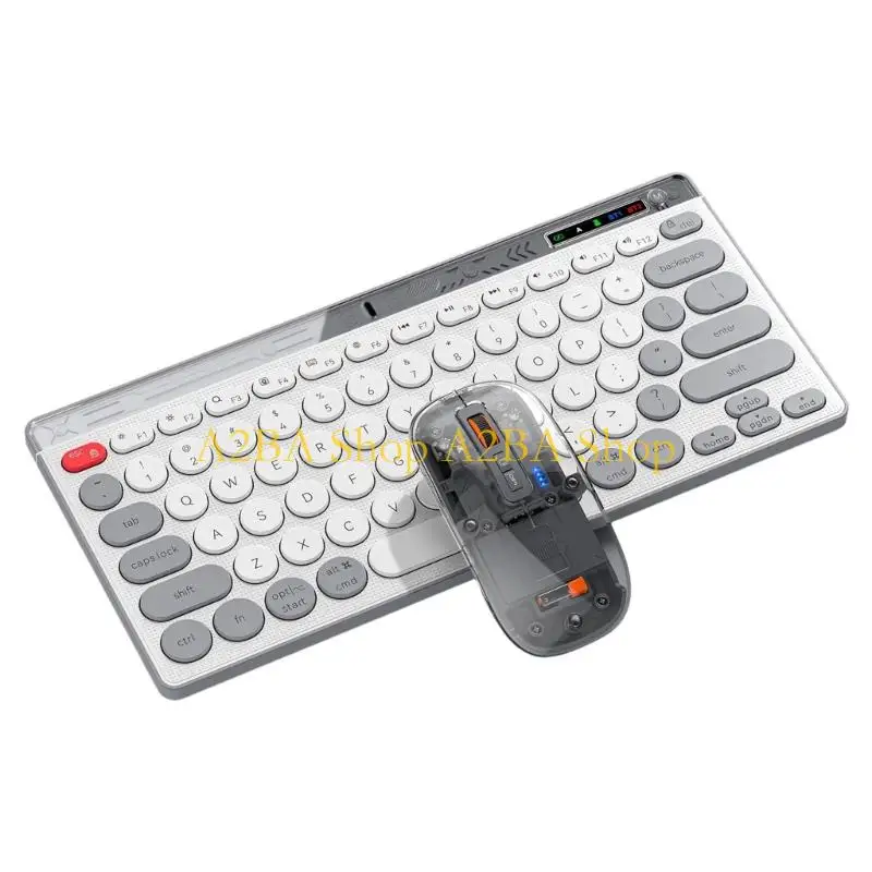 

A2BA Wireless 2.4G Keyboard Mouse Combo Bluetooth-compatible Quiet for Office
