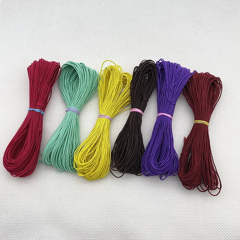 New 21Yards1.0mm High Elastic Colour Round Elastic Band Rubber Band Elastic Cord for Jewelry Making Diy Accessories