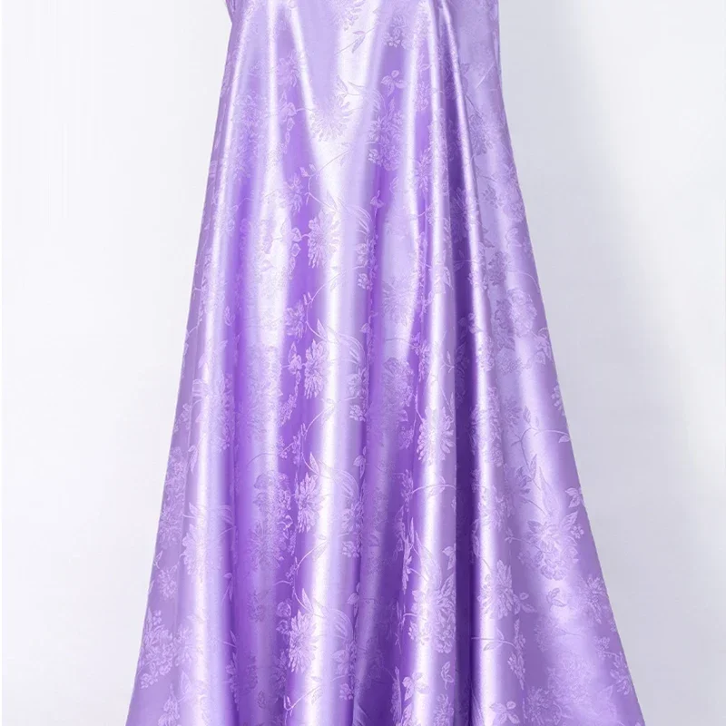 Soft Flower Branch Pattern Jacquard Fabric for Clothes Dress Skirt Cheongsam DIY Sewing Vintage Textile Acetic Acid Satin Fabric