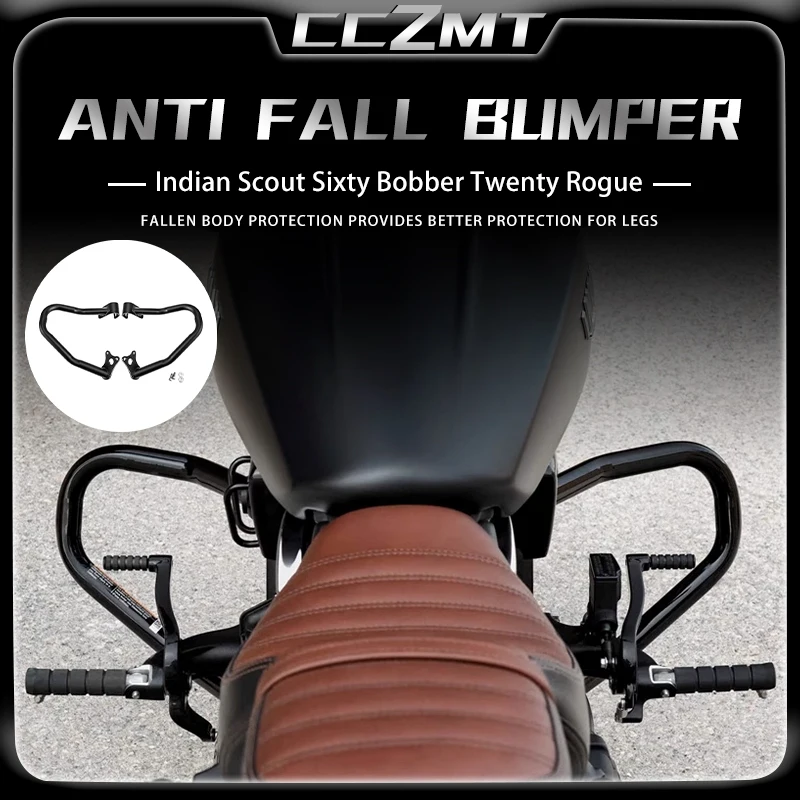 

For Indian Scout Sixty ABS Bobber Twenty Rogue 2015-2023 Motorcycle Crash Protection Bar Engine Bumper Frame Falling Protector