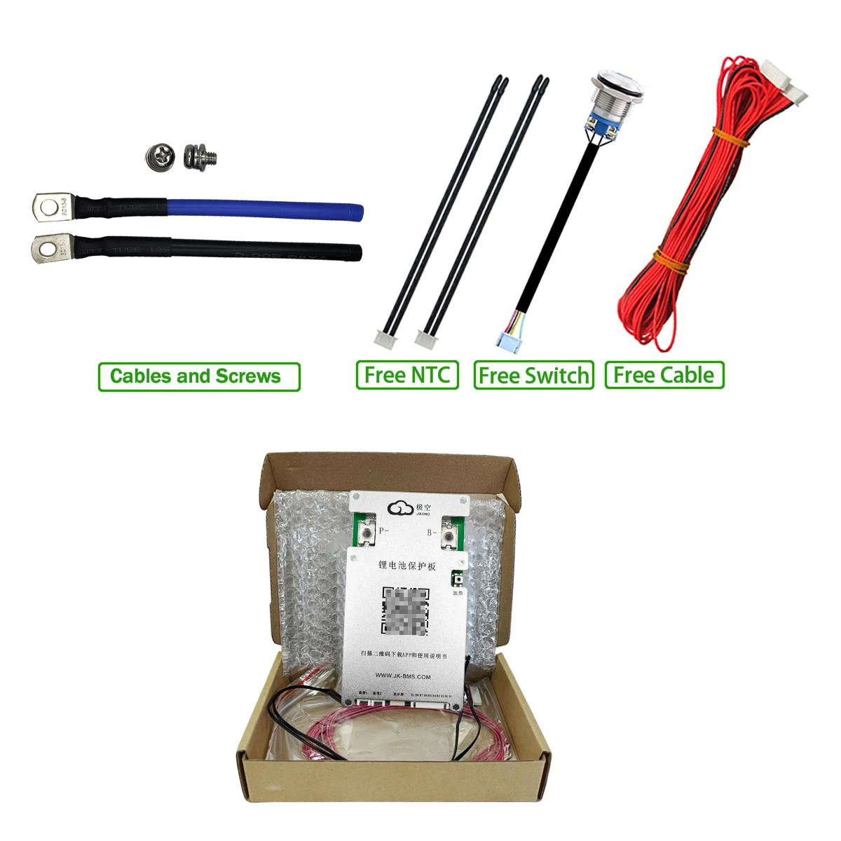 JK BMS JK-B1A8S10P JKBMS 100A 1A Active Balance 18650 Lifepo4 Battery JIKONG 4S 12V 5S 6S 7S 8S 24V Li-ion RS485 Camping Ebike