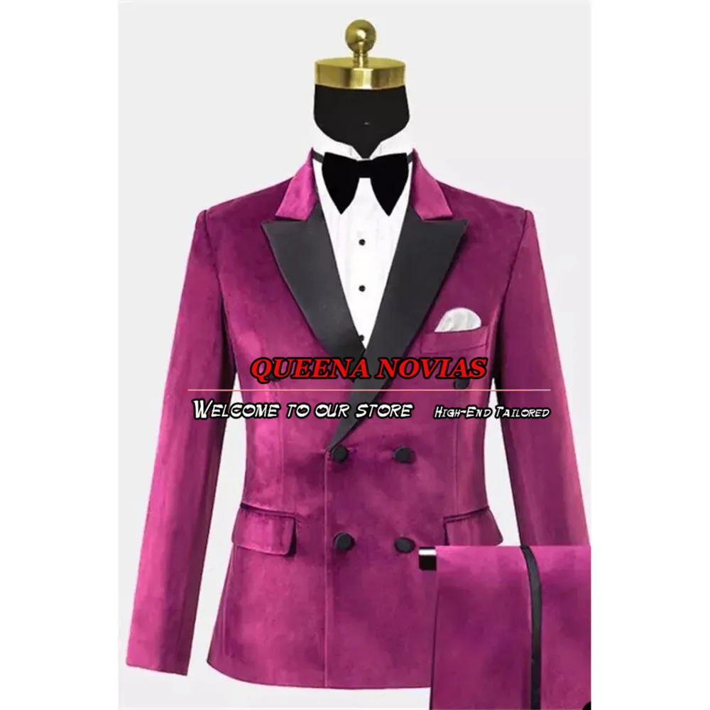 Nhung Xanh Phù Hợp Với Nam Giới Đôi Áo Khoác Quần Thiết Kế Mới Nhất Chính Thức Nam Cưới Tuxedo 2 Mảnh Vũ Hội Đầm Phù Hợp Làm 2023