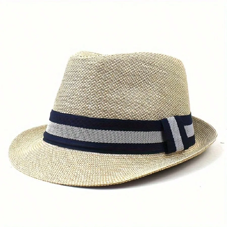 Panama Jazz Hat, Top Hat, Male and Female Couple, English Sunshade Hat, Straw Hat, Korean Version