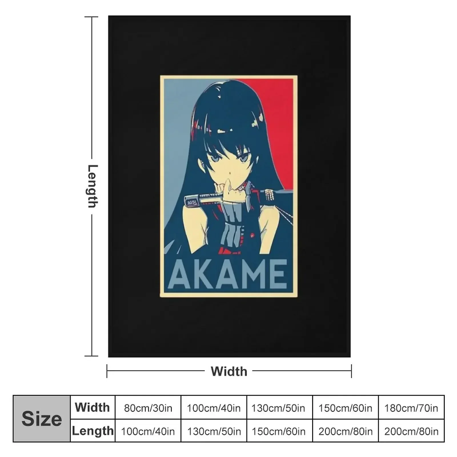 Akame ga Kill - Akame waifu! Throw Blanket decorative Bed covers Retros For Sofa Thin Blankets