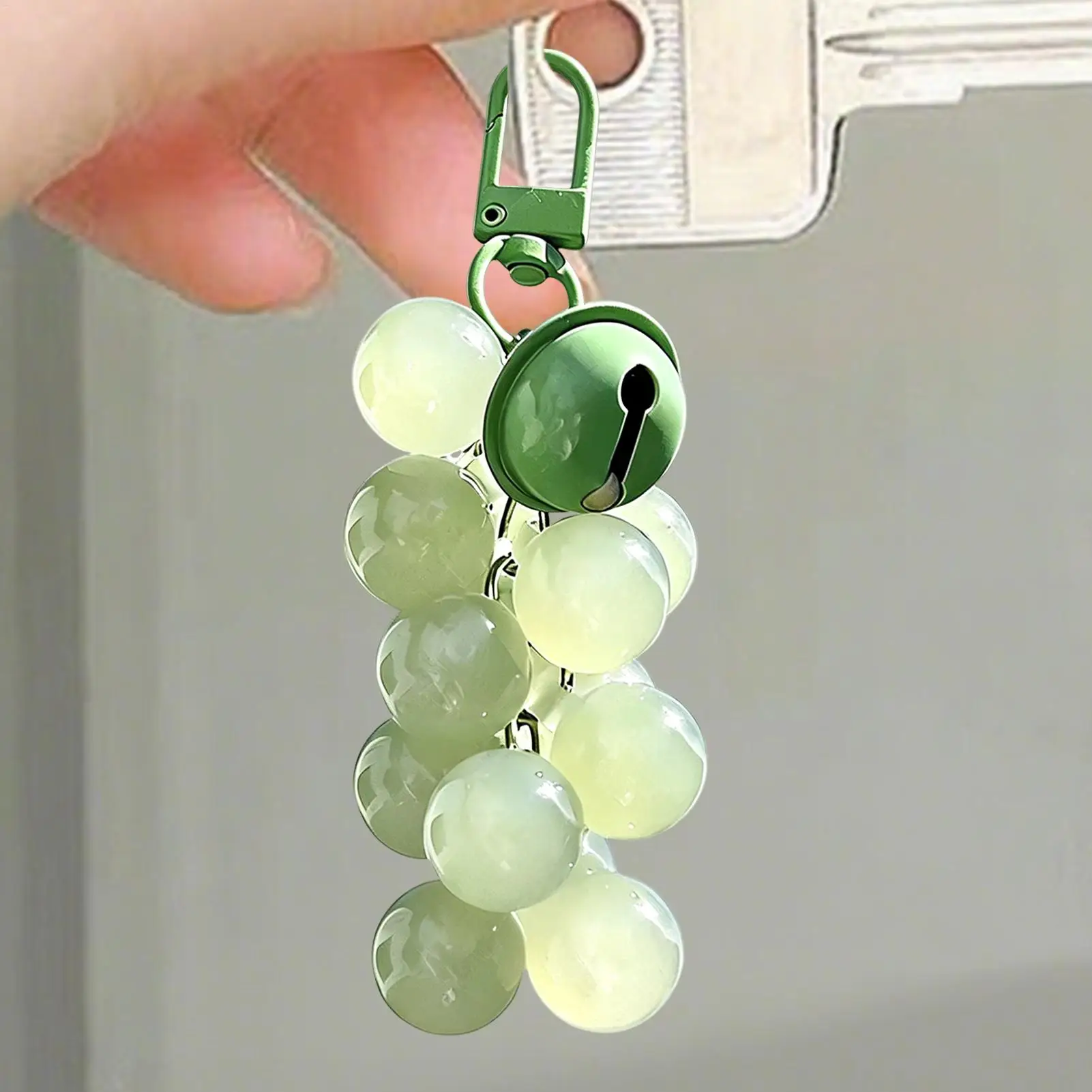 Bag Charms Color Changing Fruit Beads UV Detector Pendant Women's Novelty Keychains for Purse Outdoor Car Handbag Tote Women