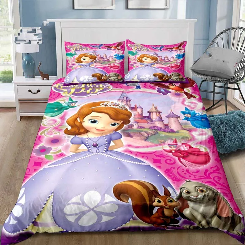 3D Printing Disney Princess Sofia The First Bedding Set Children's Bedding Set Ultra-fine Fiber or Polyester Down Duvet Set