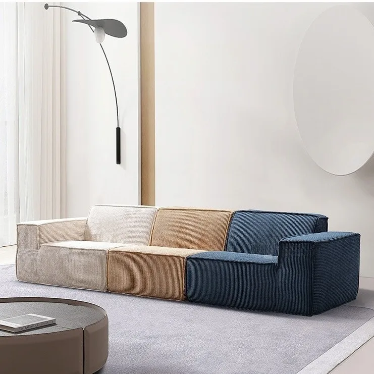 Design Large Black Living Room Sofas Linen Filler Lazy Puffs Compressed Sofas Modular Nordic Divani Soggiorno Home Furniture