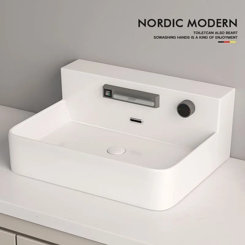 New product stage washbasin faucet, integrated stage wall-mounted ceramic bathroom balcony laundry sink