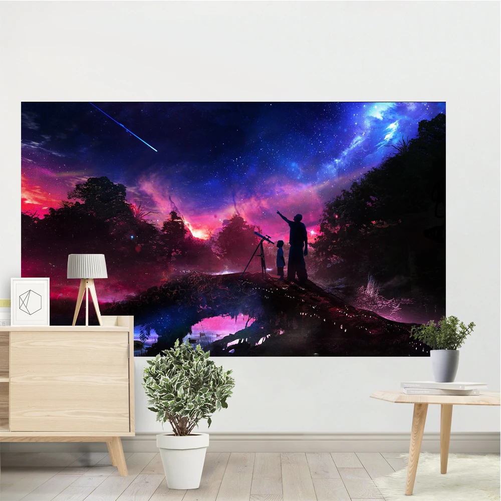 

Dream Starry Sky Art Tapestry Universe Fantasy Landscape Room Wall Decoration