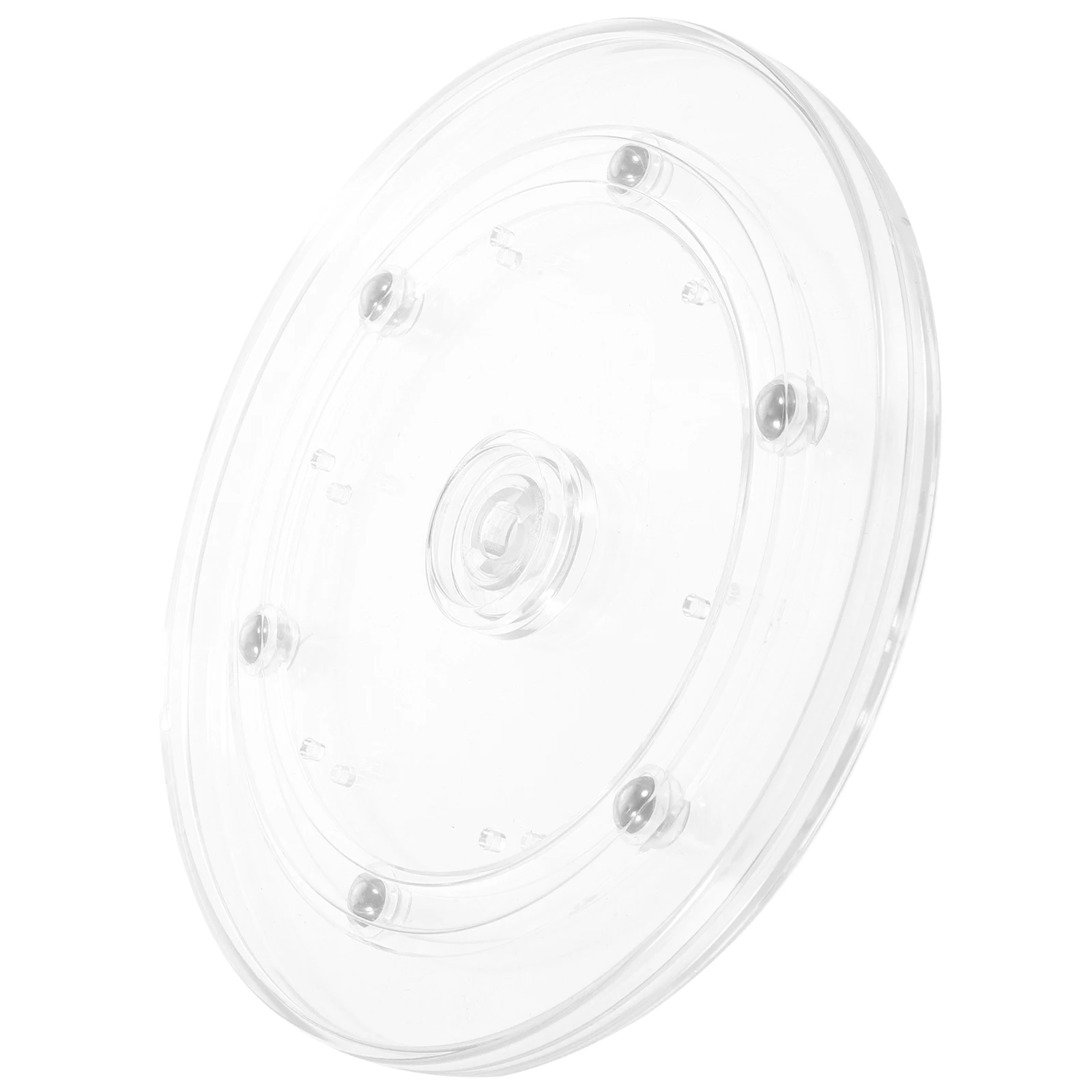 

6 Inches Plastic Rotating Stand Transparent 360 Degree for Home Office Party Tea Cup Water Cup Holder Accessory