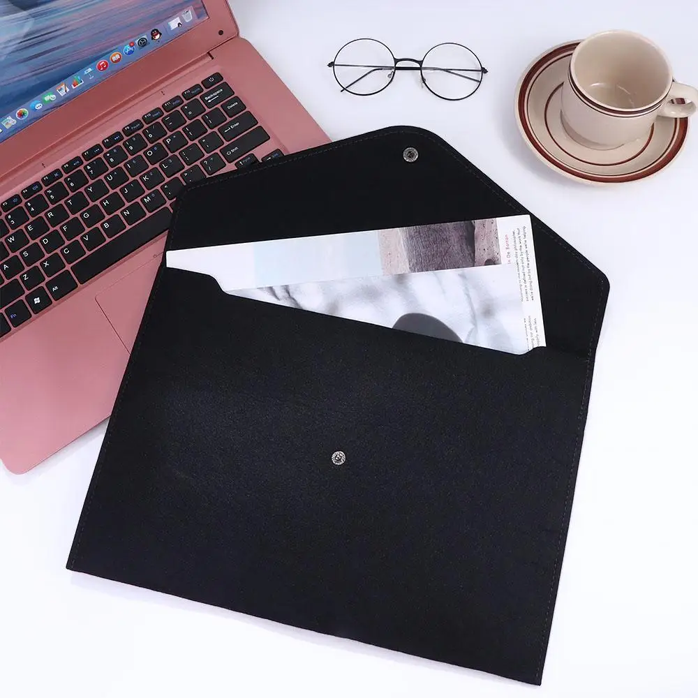 School Supplies Bill Container Classifing Bag Office Briefcase Document Organizer File Organizer A4 Felt File Folders
