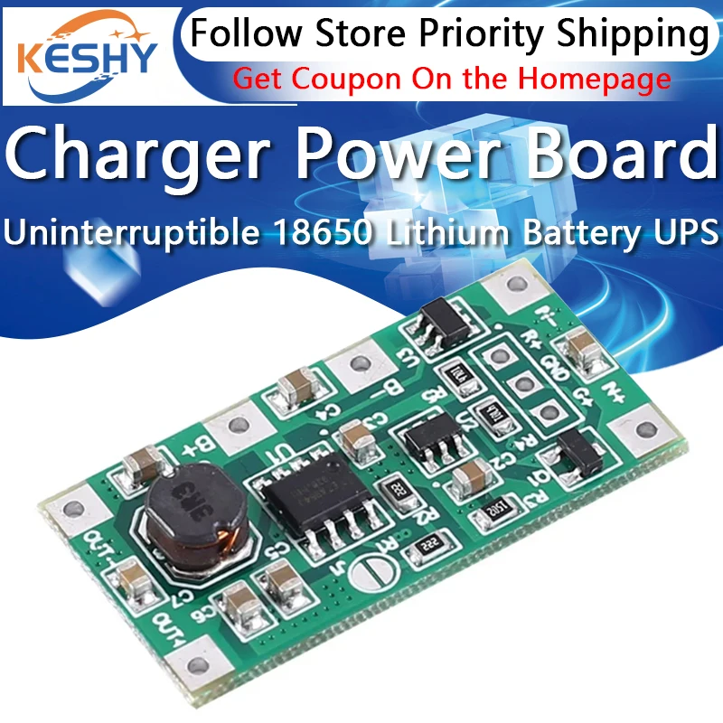 Uninterruptible Power Supply Board Charging Discharge Module for 18650 Lithium Battery UPS Voltage Converter DC 5V 1A