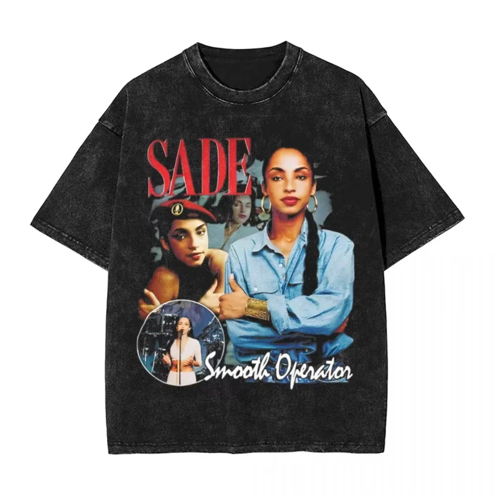 SADE Y2K خمر Harajuku الشارع الشهير المتضخم غسلها تي شيرت القوطي عادية فضفاض الهيب هوب أفضل الرجال النساء المحملة ريال كازا نادي التنس #2