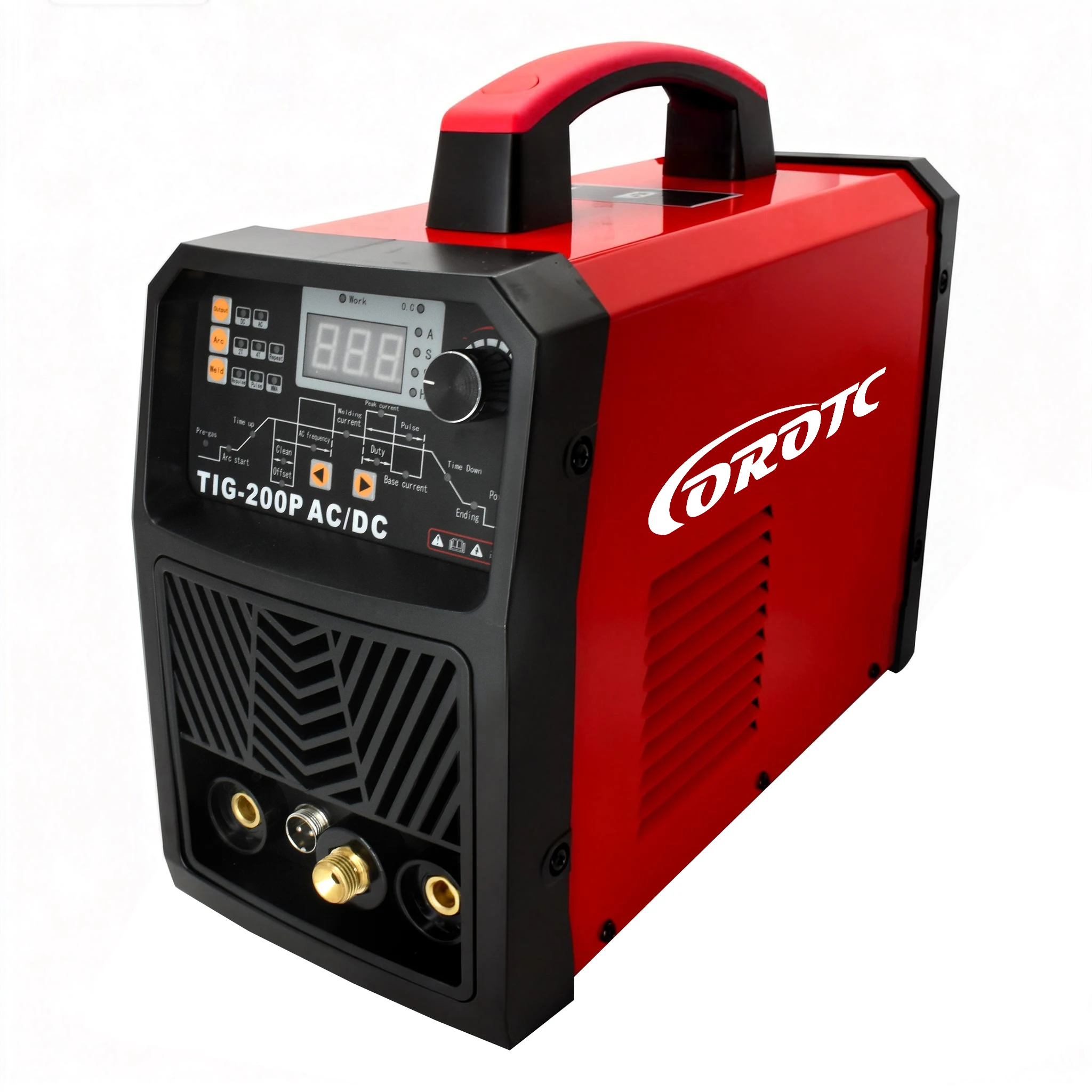 Corotc New Inverter AC DC Pulse Tig-200P Welder Aluminum & Stainless Steel Processing Machine Aluminum Welding Machine