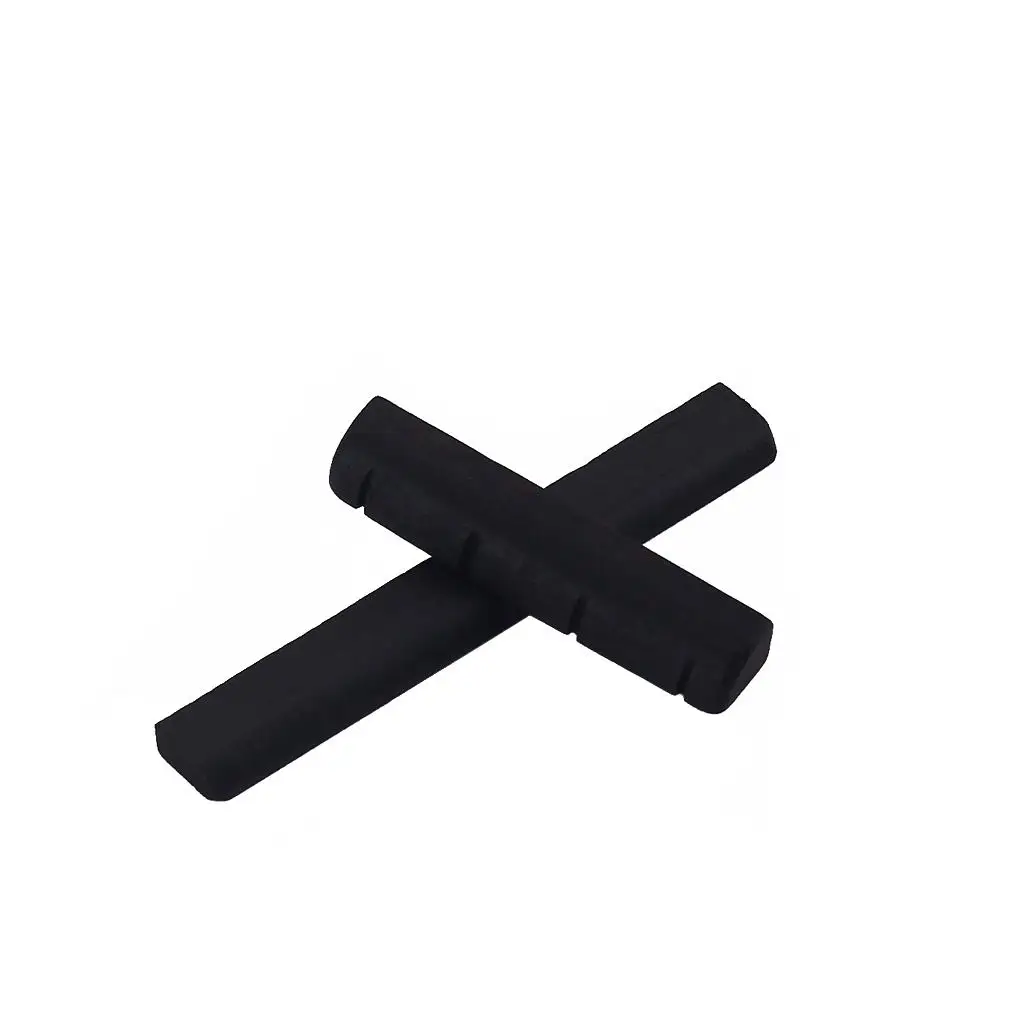 1 Set Ukulele Guitar Replacement Slotted Saddle Musical Instrument Parts Black