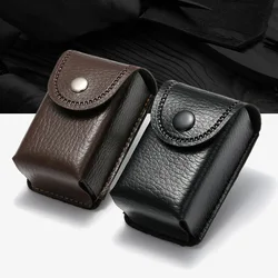 Shonemes Foldable Prescription Glasses Cases Folding Sunglasses Leather Button Box Black Brown Red Eyewear Case
