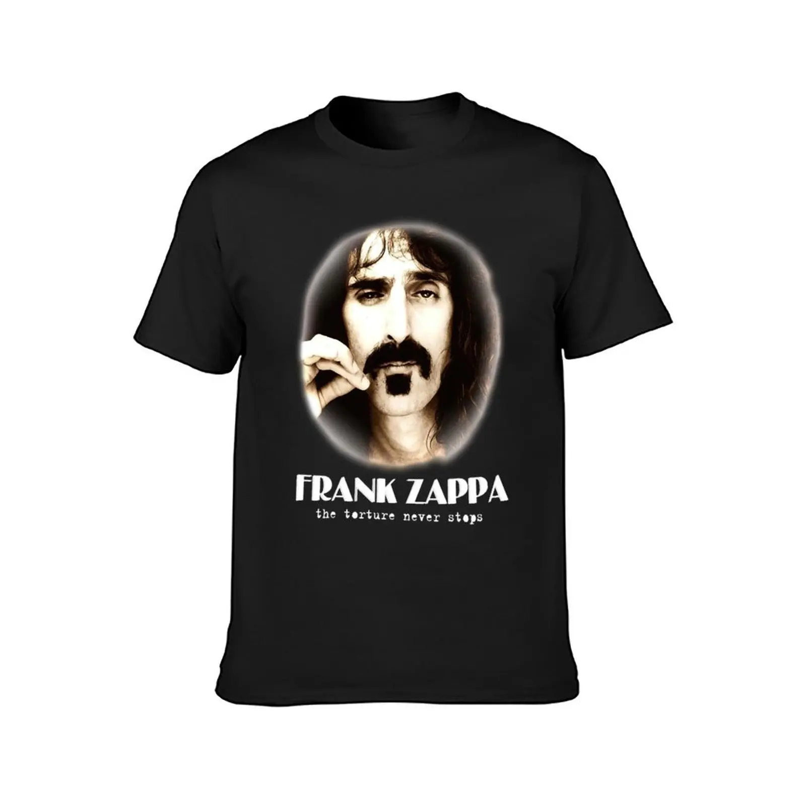 Fránk music Záppà-Fránk music Záppà the torture never stops Round neck Unisex T-Shirt vintage oversizeds black t shirts for men