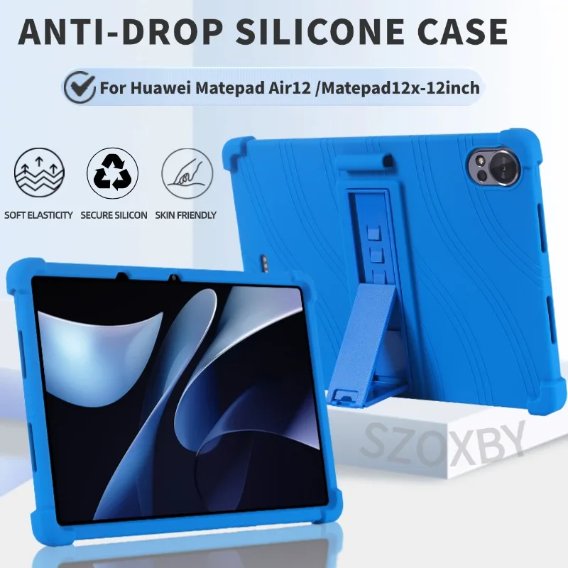 For Huawei Matepad 12X Kickstand Coat Shockproof Cover MatePad Air 12 Soft Silicon Stand Protective Shell