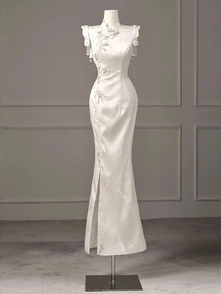 

New Chinese Sle Improved Wedding Dr 2026 New High-End Engagement Banquet Ceremony Robe ort Women Morning Gown