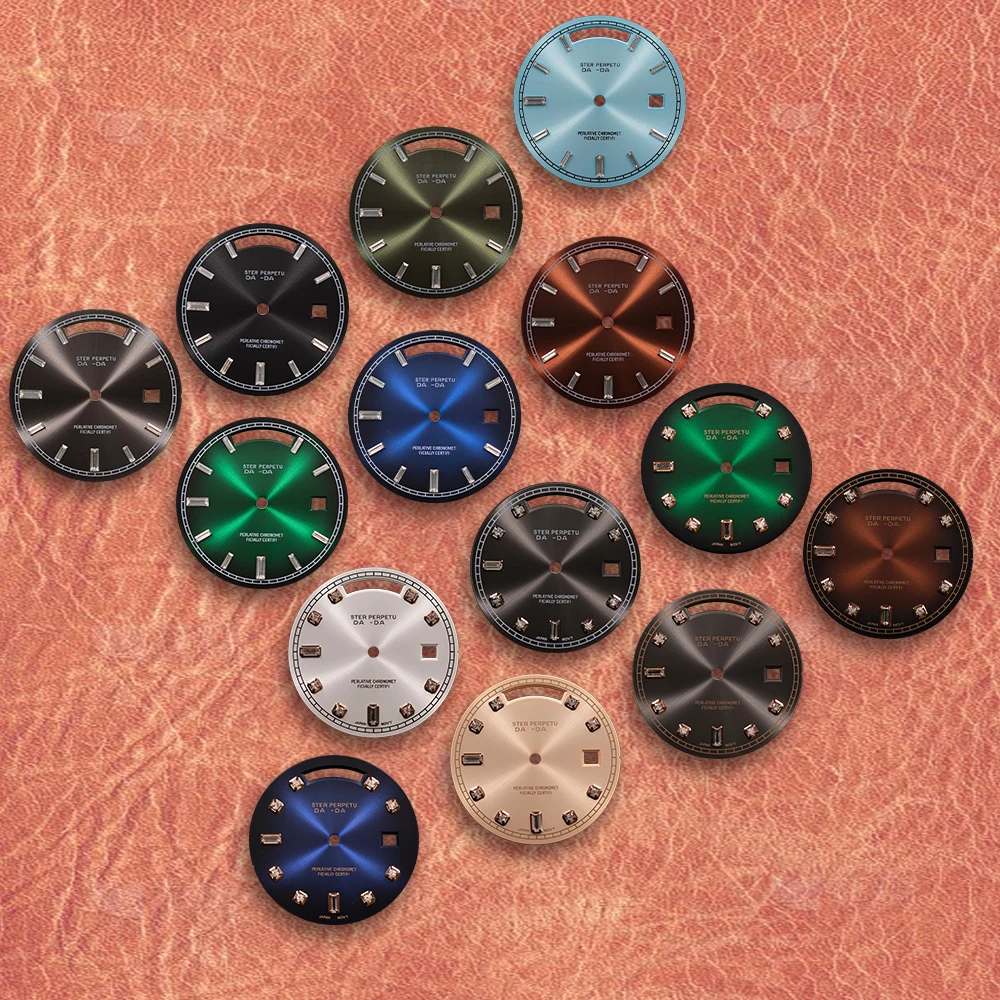 31mm S Logo 8285 Dial Gemstone strip Or diamond dial Gradient dial Suitable For 8285 Movement Watch Modification Accessories ﻿ ﻿