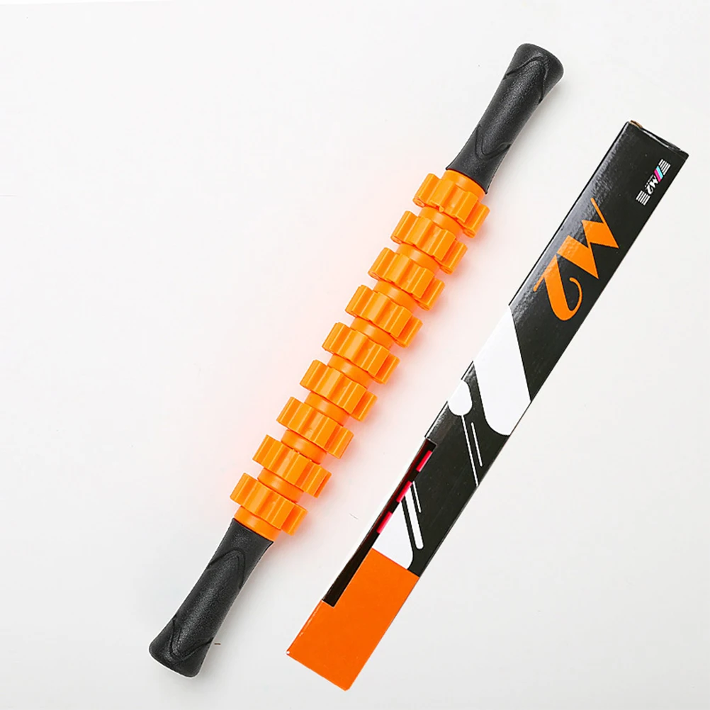 

9 Gears Massager Stick Yoga Relax Rod Rolling Beautiful Legs Muscle Orange Full Body