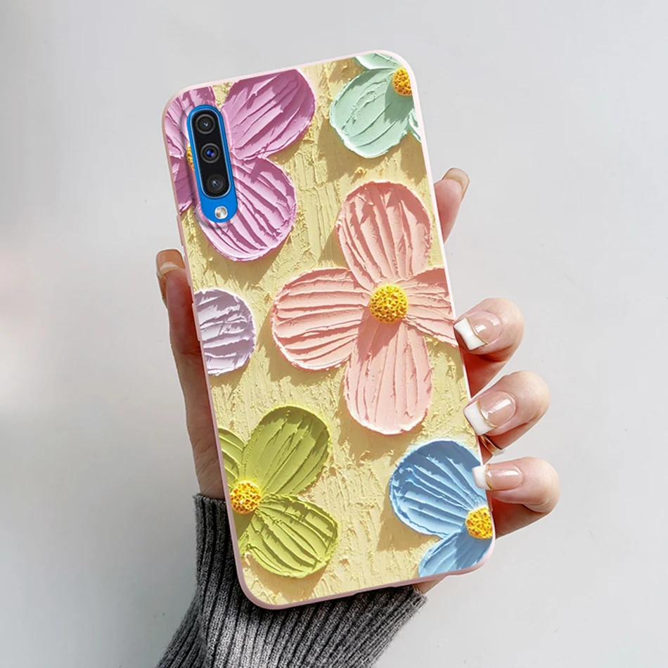 For Samsung A50 A50S A30S Case Cartoon Soft Liquid Silicone Full Protection Phone Back Cover For Galaxy A 50 50S 30S Funda Shell