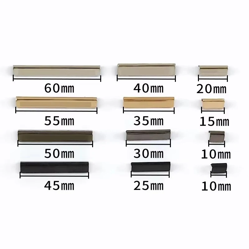 20Pcs 10-60mm Metal Strap Buckle for Sewing Pants Suspender Belt Zipper Tail Clip Webbing End Clasp DIY Hardware Accessories
