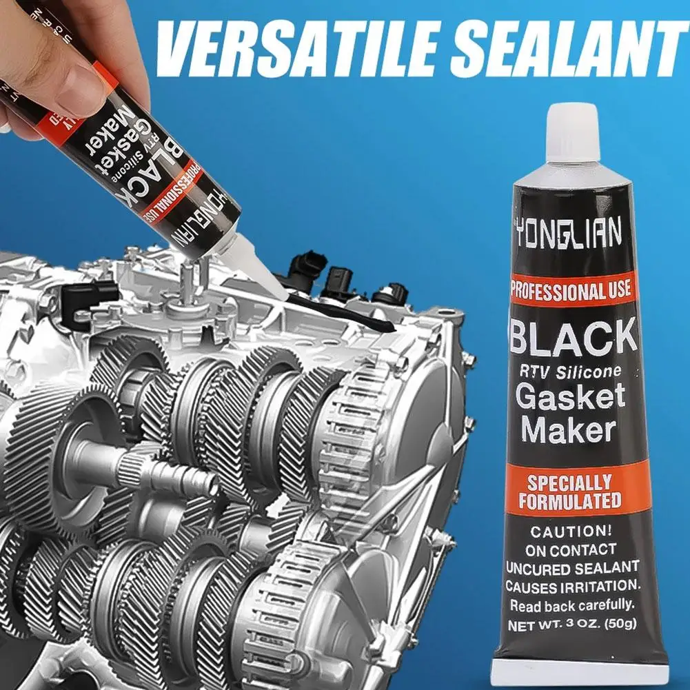 50/85g Automotive Gasket Sealant Liquid Gasket Sealer Engine Sealants Black Liquid Gasket Sealer Oil Resistant Gasket-Free