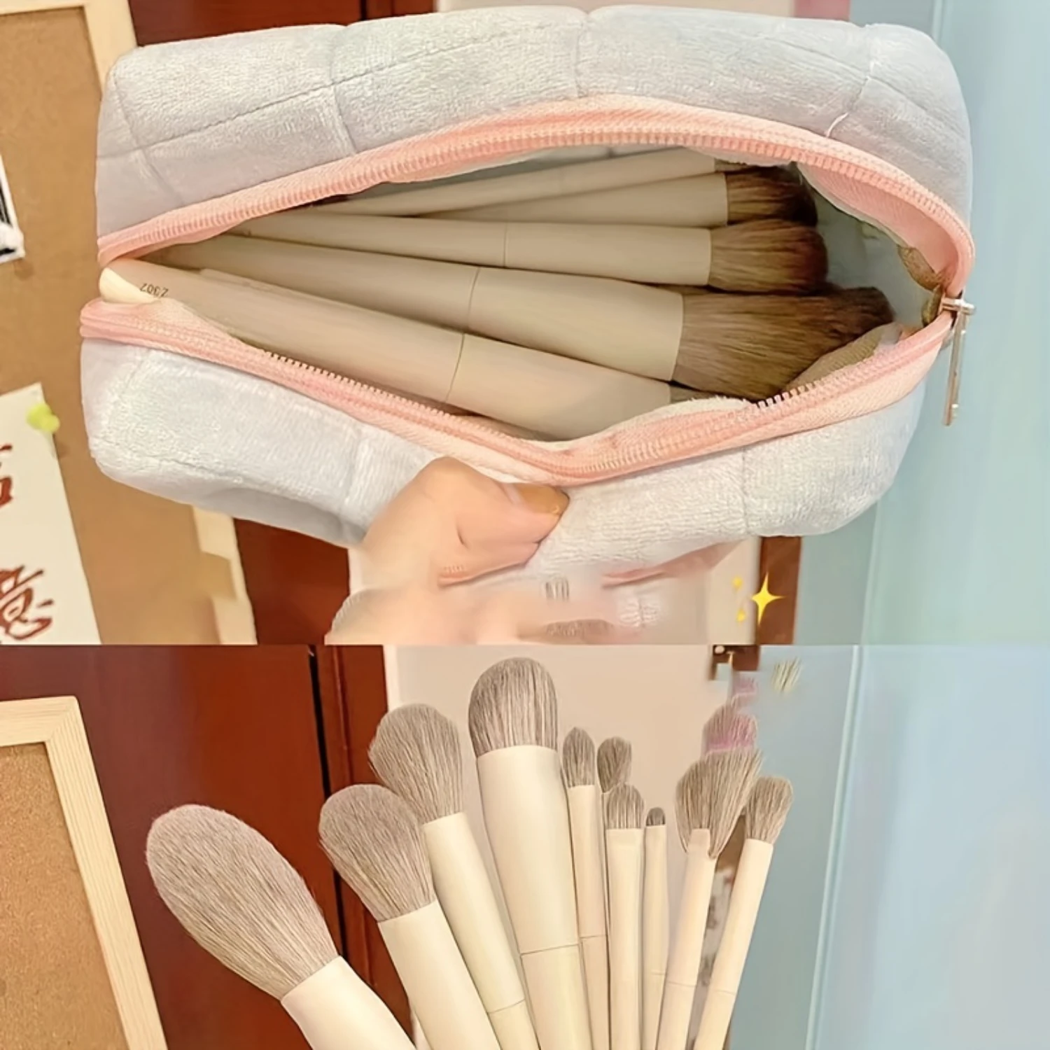 Soft Fluffy Makeup Brushes Set Kit for Foundation Eye Shadow Concealer Blush Brush Skin Friendly Ideal for Makeup Beginner Stude