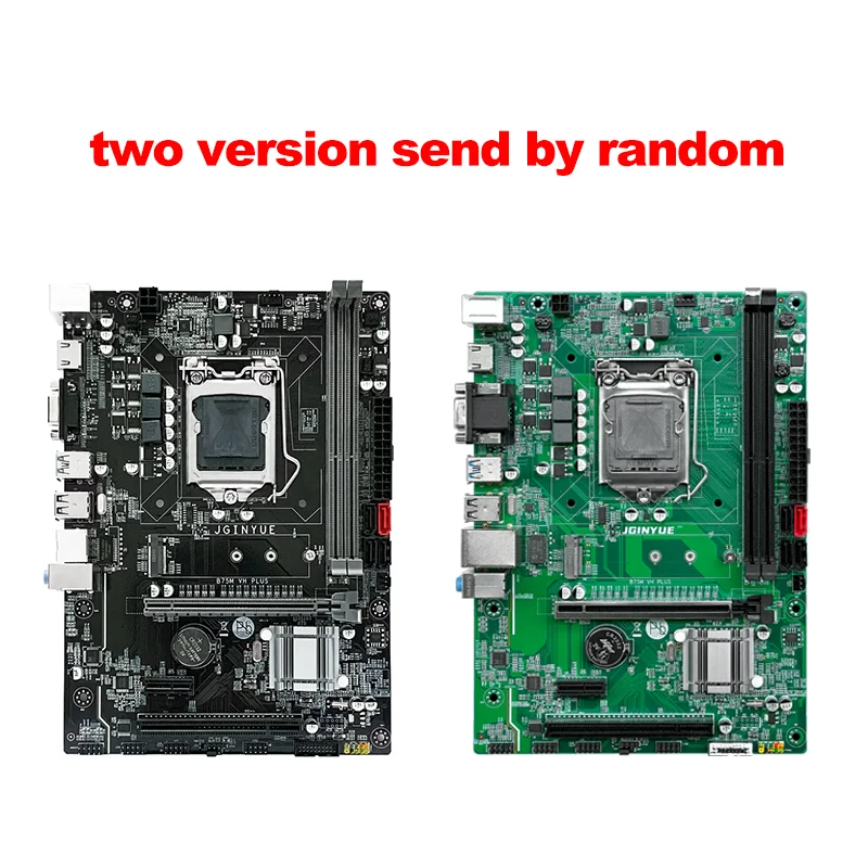 JGINYUE B75 LGA 1155 M-ATX اللوحة الأم Intel i3 i5 i7 E3 CPU DDR3 1600MHz 16GB RAM M.2 NVME SATA USB 3.0 VGA HDMI B75M-VH PLUS